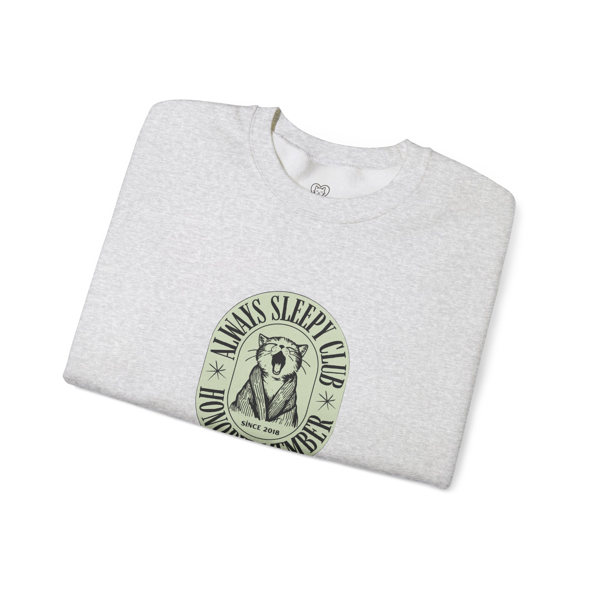 Mama's Sleepy Club raccoon crest Sweatshirt | vintage badge design - Image 15