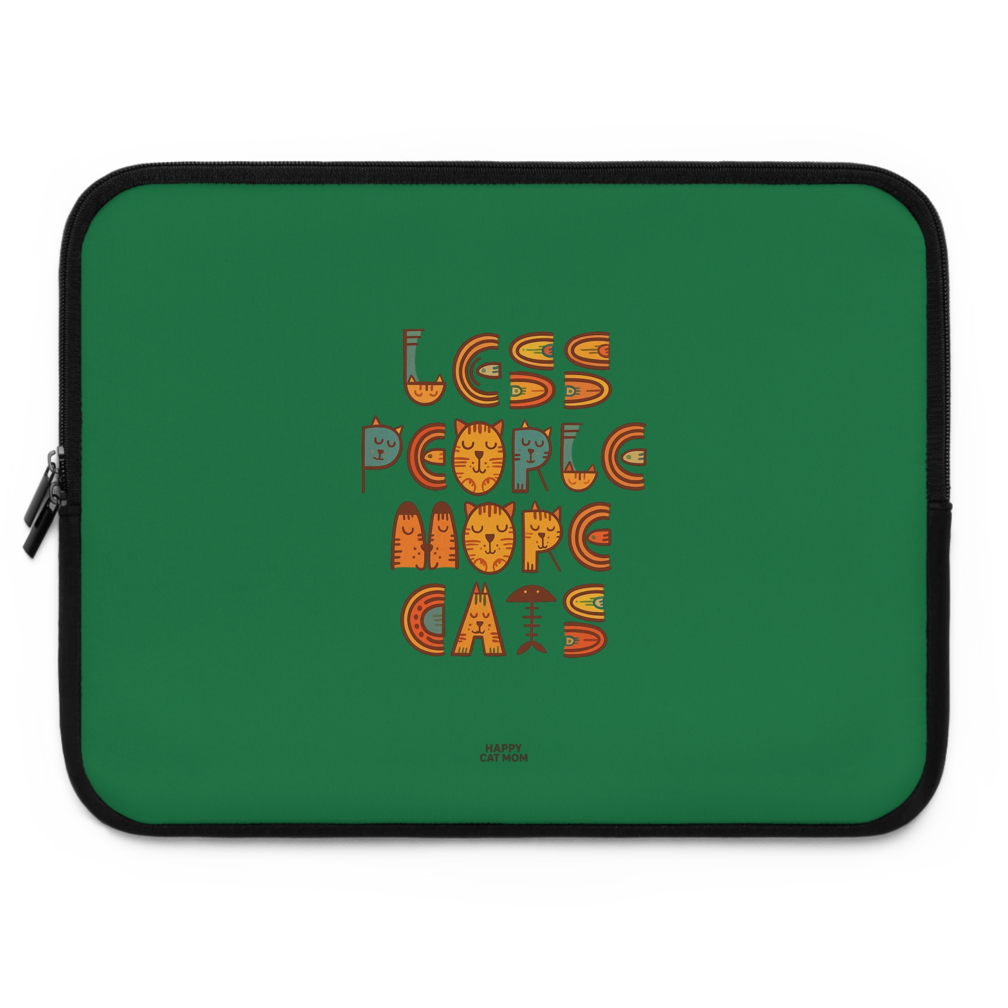 Laptop Sleeve- Less People More Cats, Fun Tech Case, Stylish Computer Bag, Gift for Cat Lovers, Cute Accessory for Every Occasion, Laptop Protector - Image 13