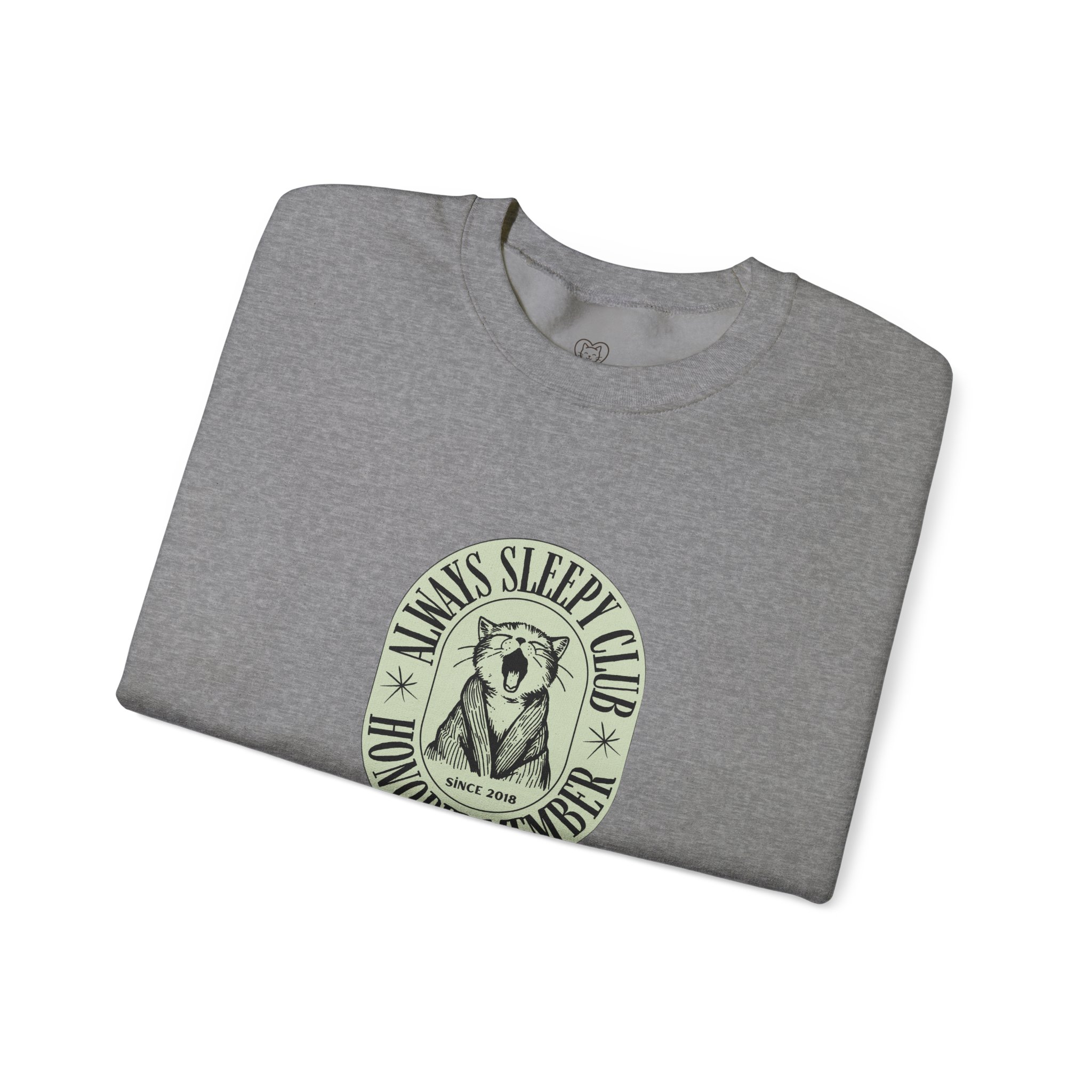 Mama's Sleepy Club raccoon crest Sweatshirt | vintage badge design - Image 39