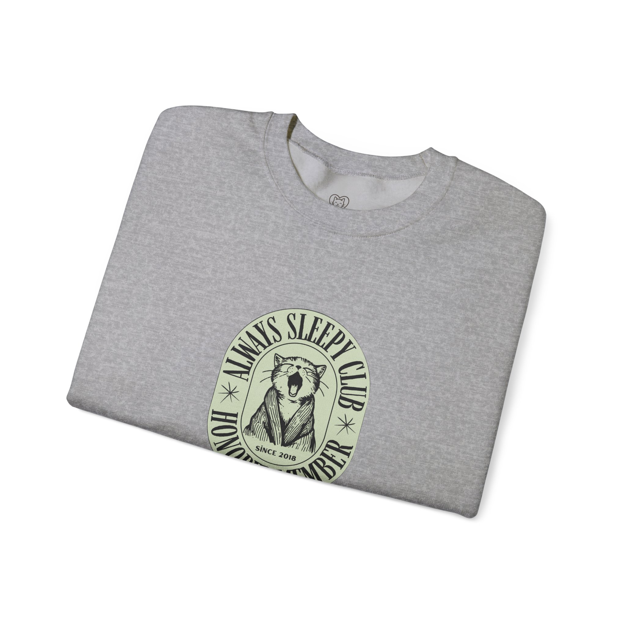 Mama's Sleepy Club raccoon crest Sweatshirt | vintage badge design - Image 31