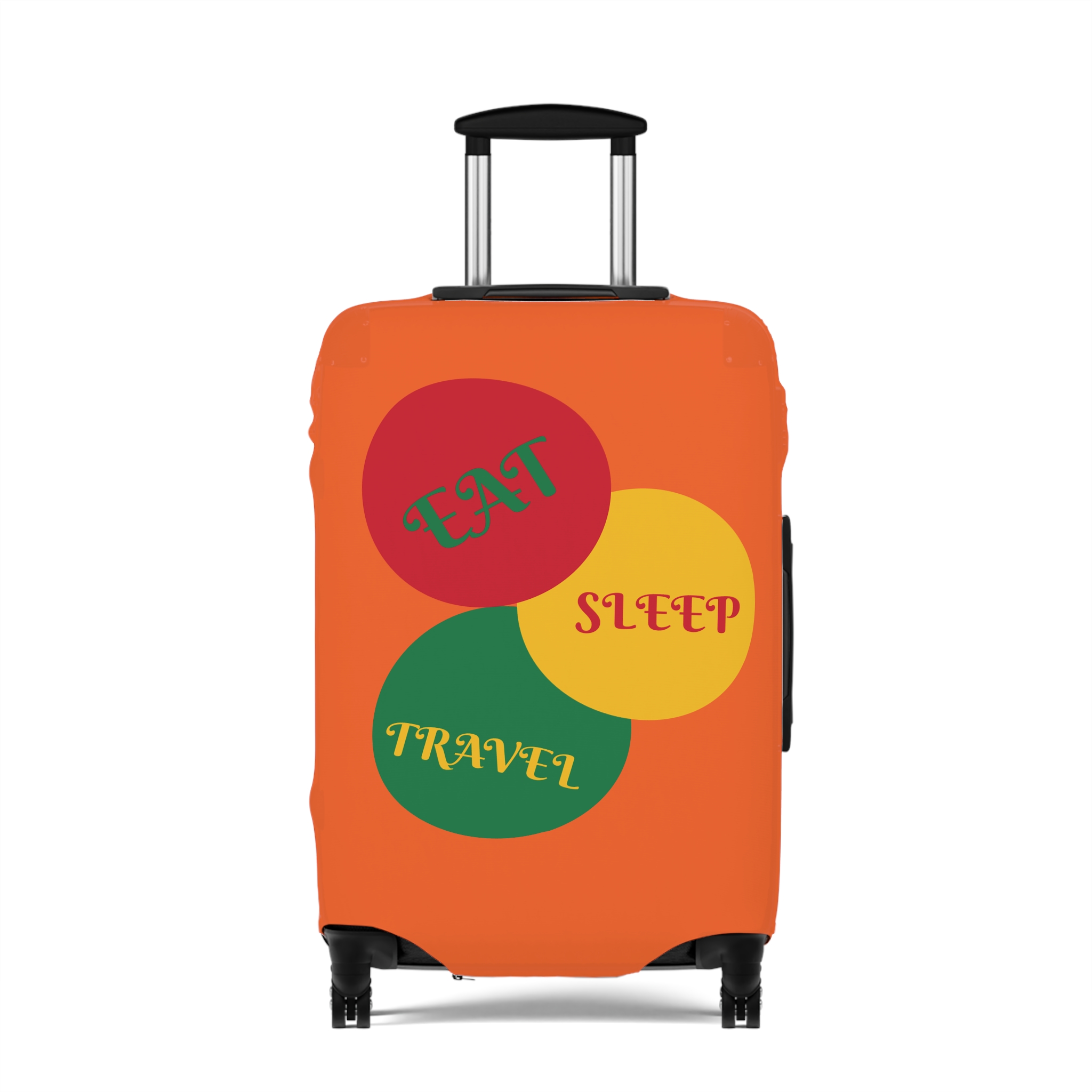 Retro Traffic Light Luggage Cover | Colorful Stripes Suitcase Sleeve - Image 5