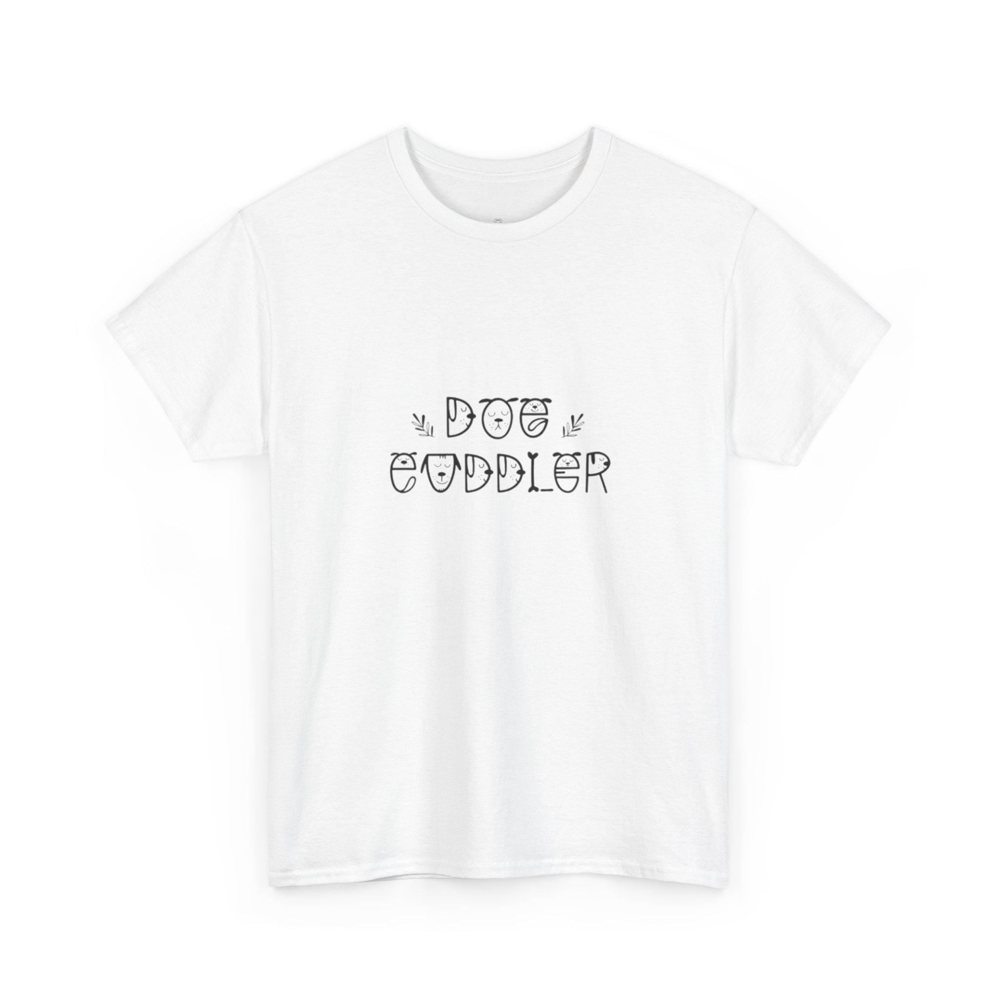 Dog Cuddler Tee | Paw Print Script, Cute Pet Lover Shirt - Image 7