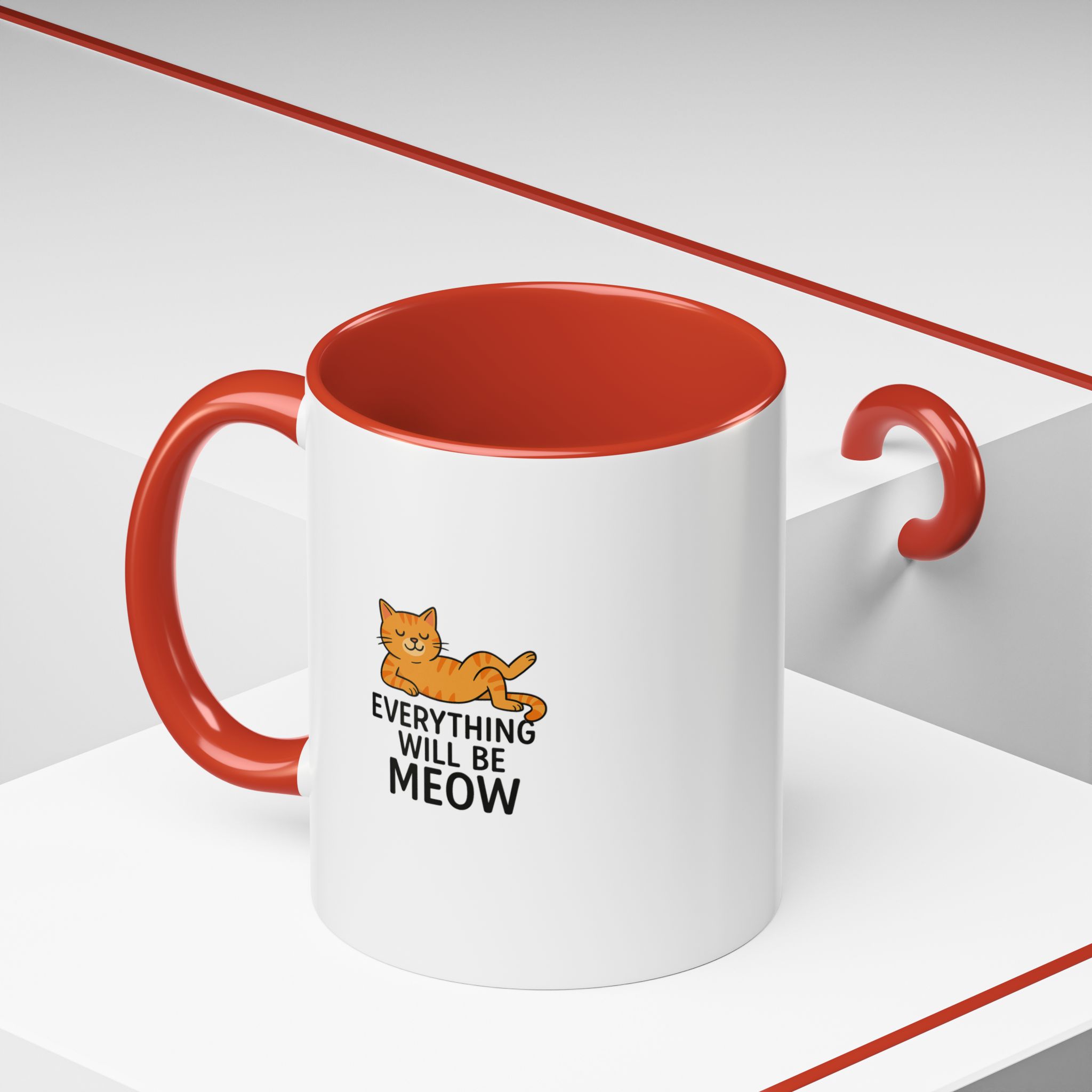 Everything Will Be Meow Coffee Mug - Image 8