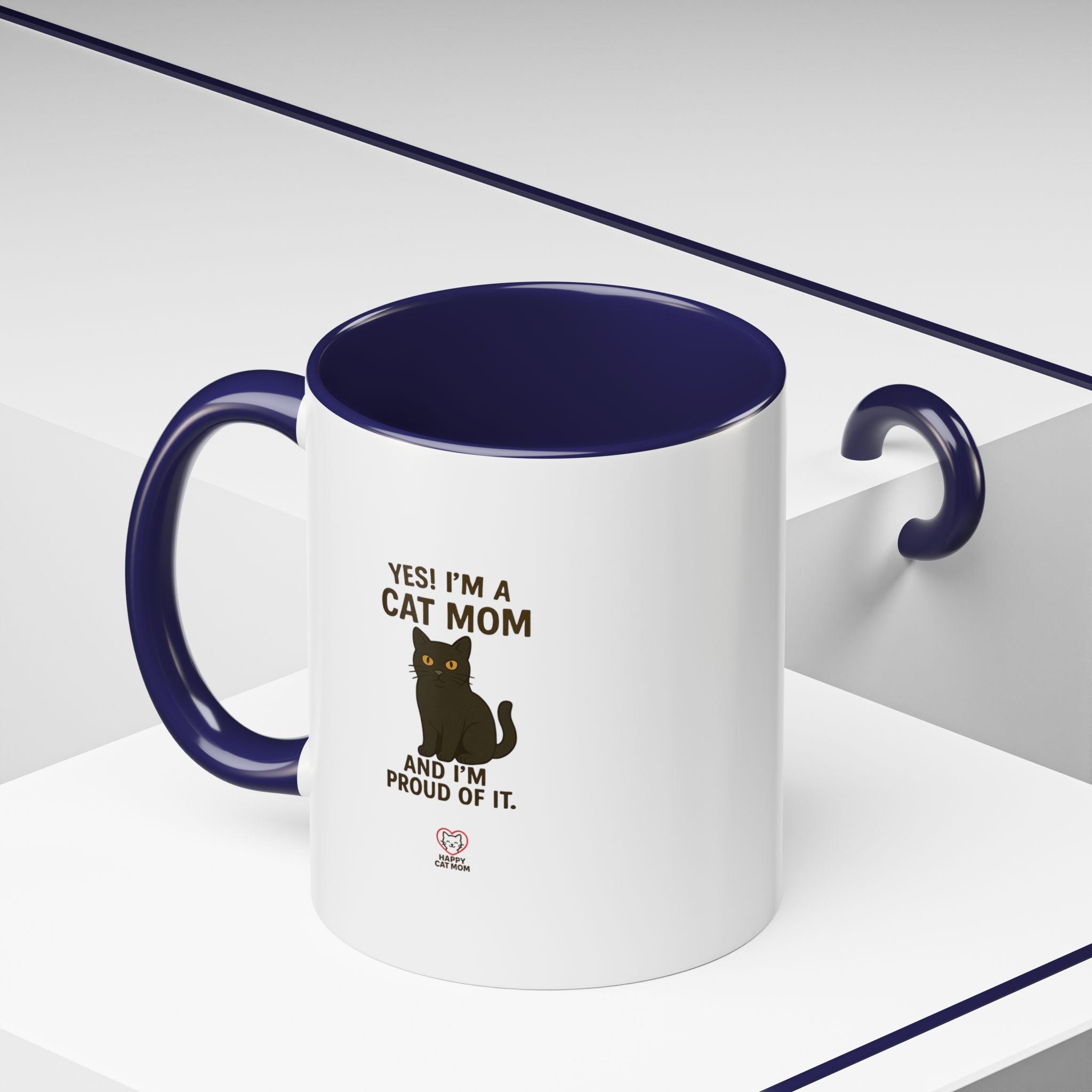 Yes I'm a Cat Mom Coffee Mug - Image 4