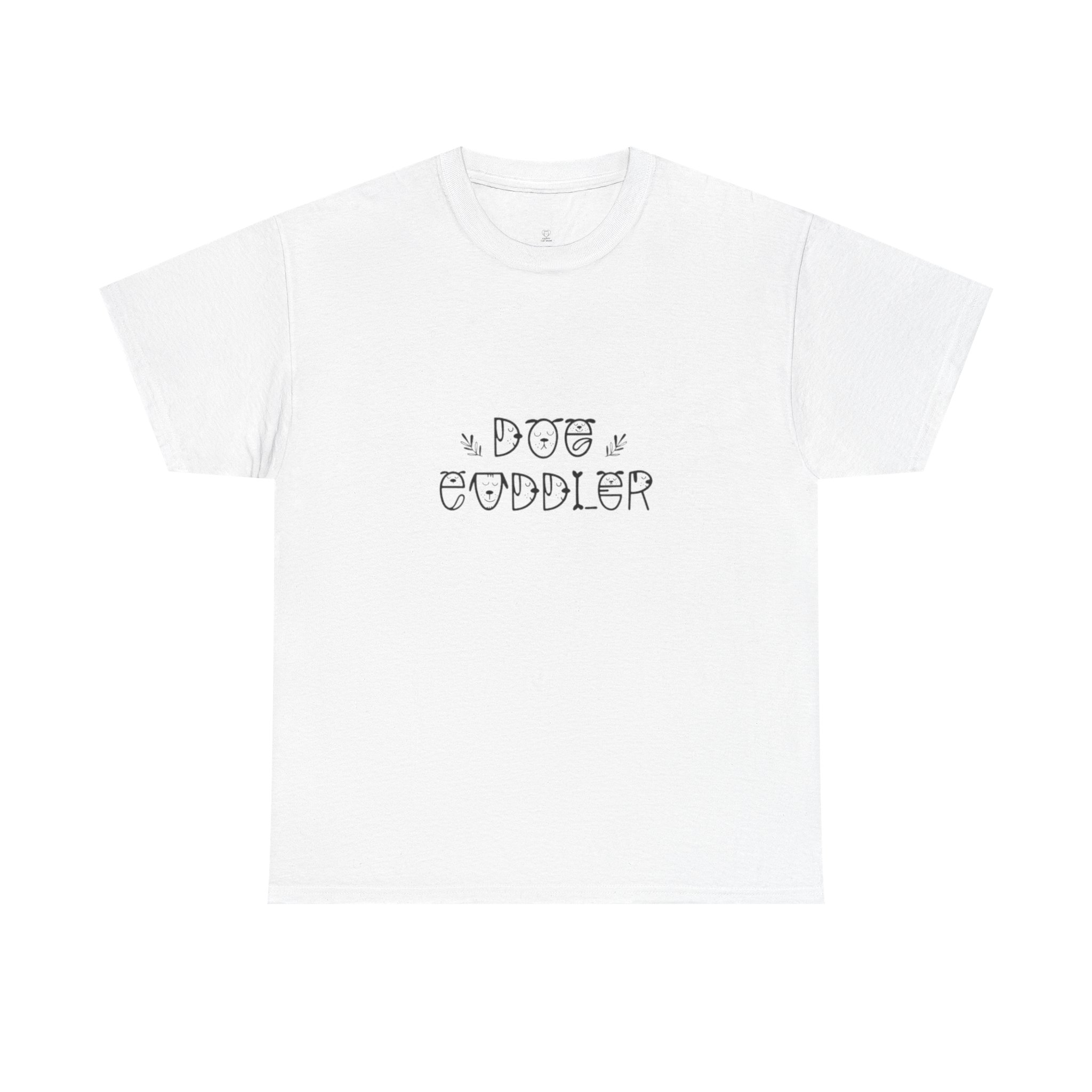 Dog Cuddler Tee | Paw Print Script, Cute Pet Lover Shirt - Image 5