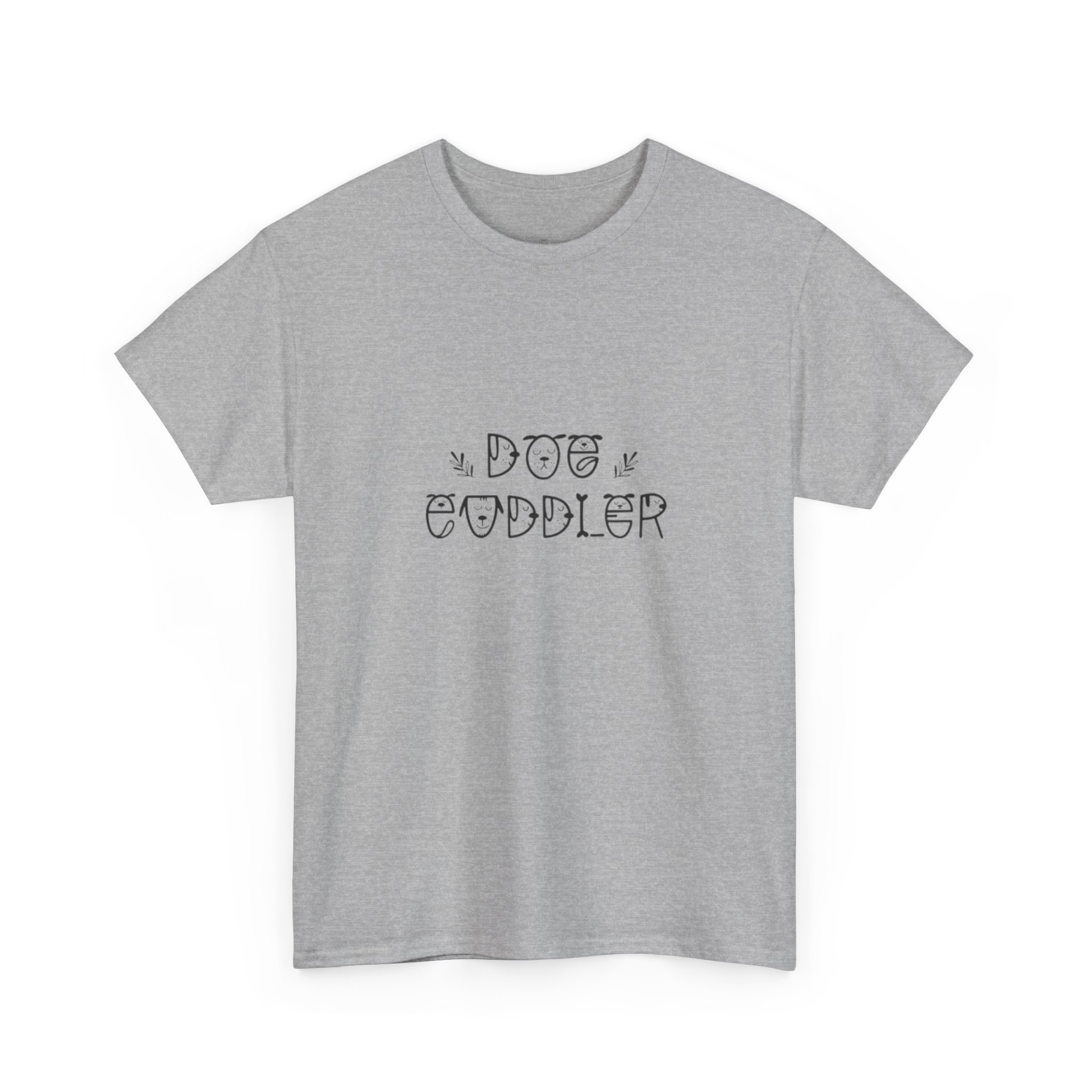 Dog Cuddler Tee | Paw Print Script, Cute Pet Lover Shirt - Image 3