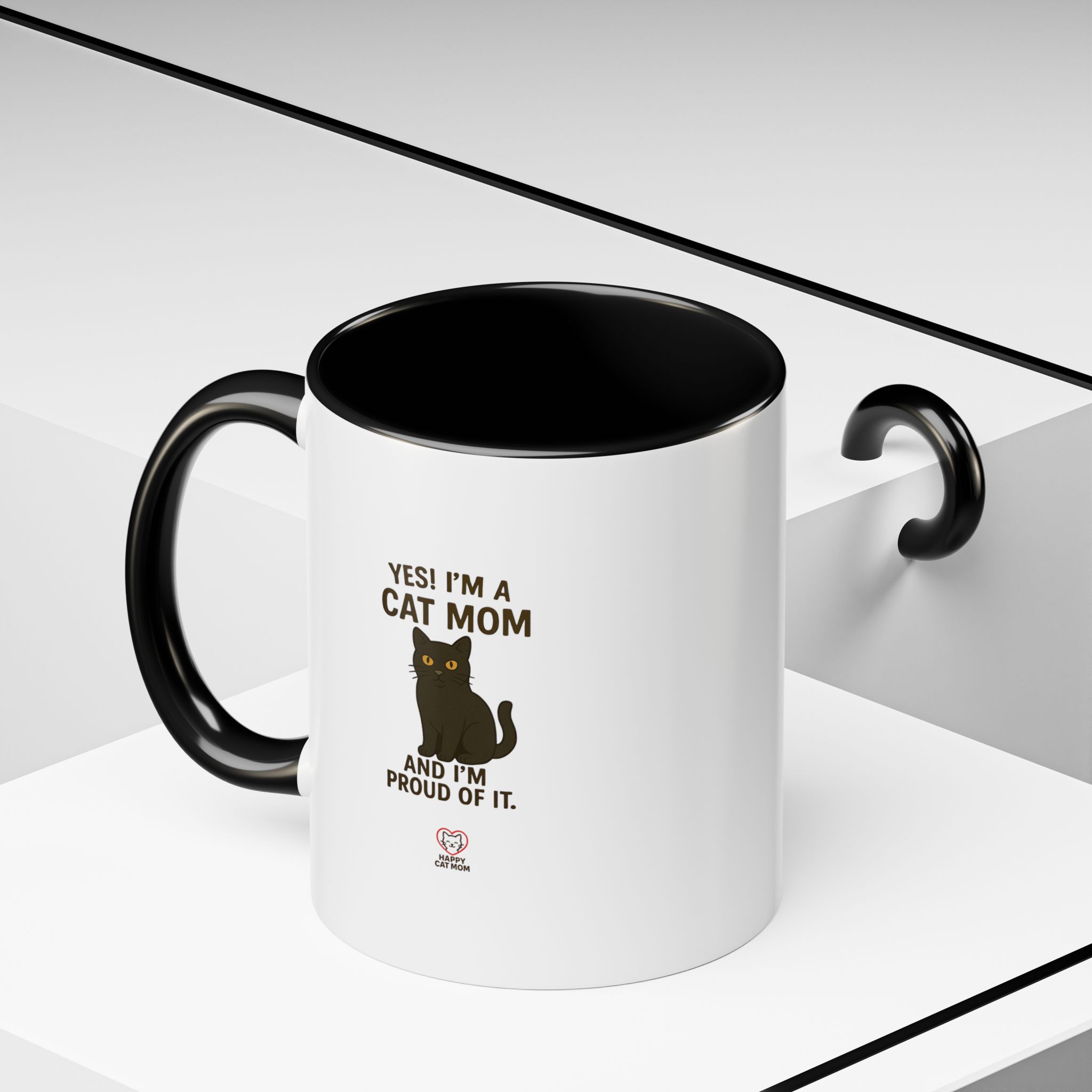 Yes I'm a Cat Mom Coffee Mug - Image 2
