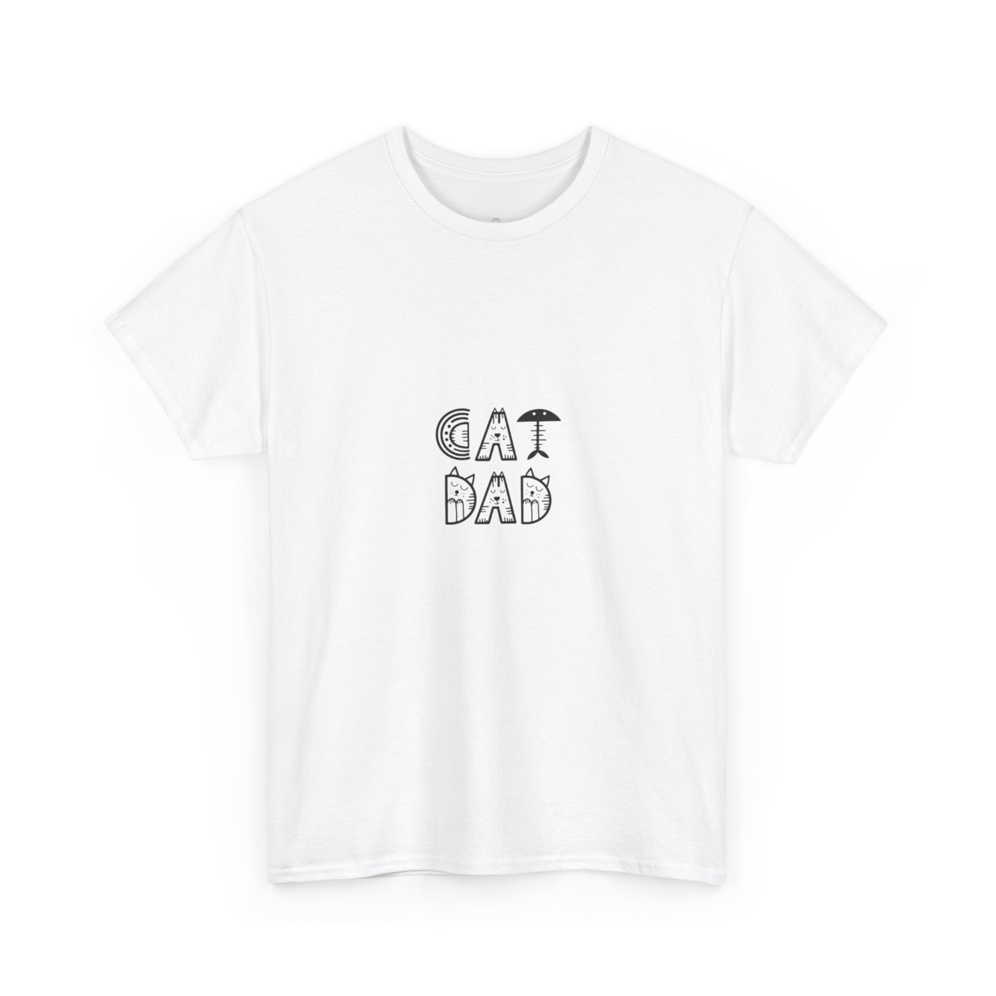 Cat Dad T-Shirt | Hand-Drawn Lettering, Minimal Pet Lover Tee - Image 7