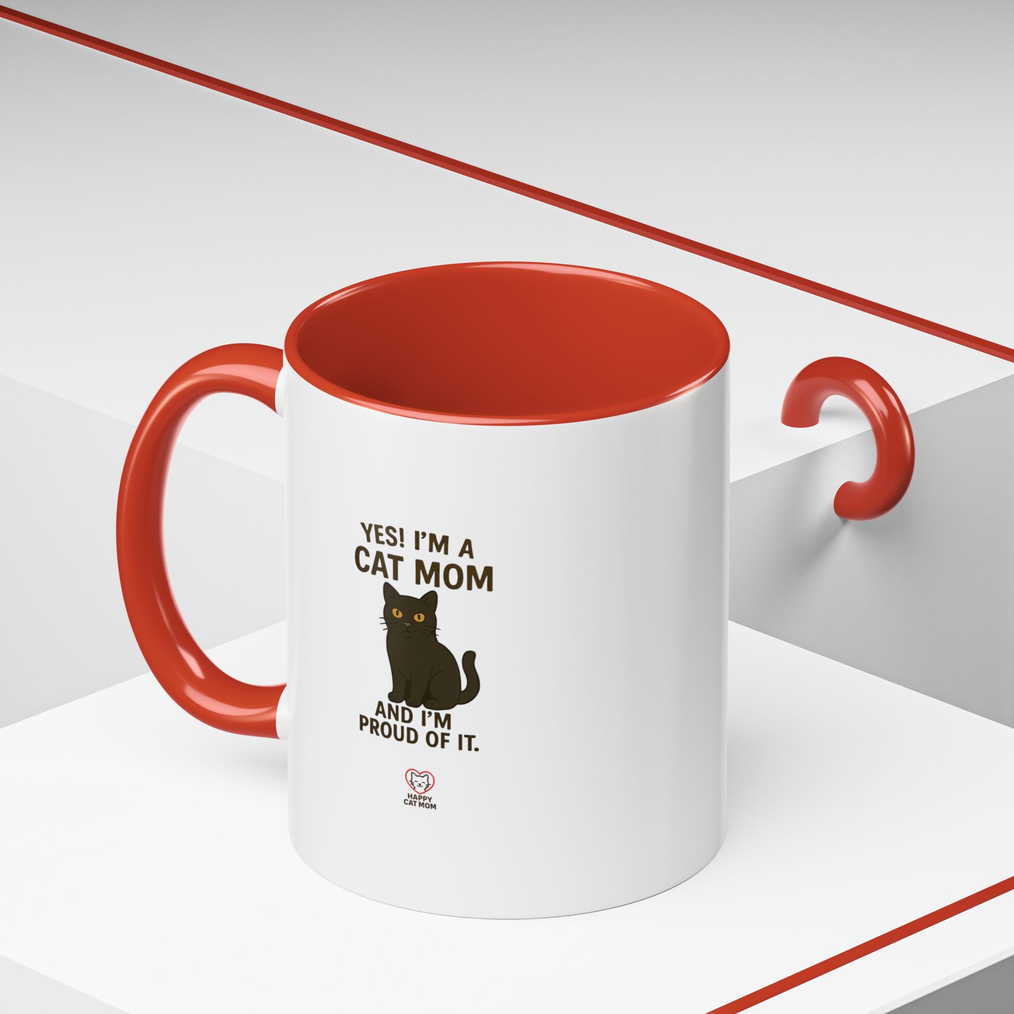 Yes I'm a Cat Mom Coffee Mug - Image 8