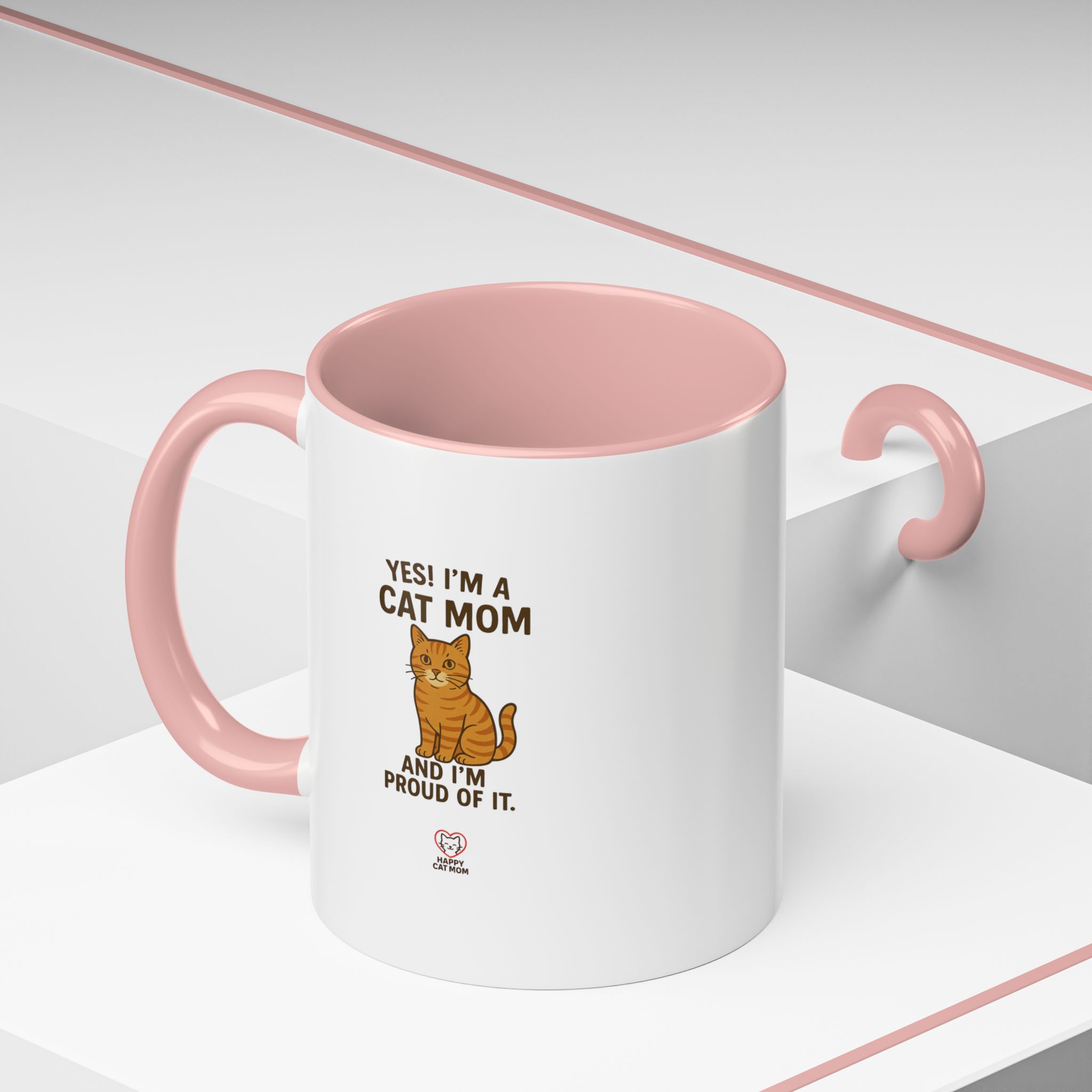 Yes I'm a Cat Mom Cat Mom Coffee Mug - Image 6