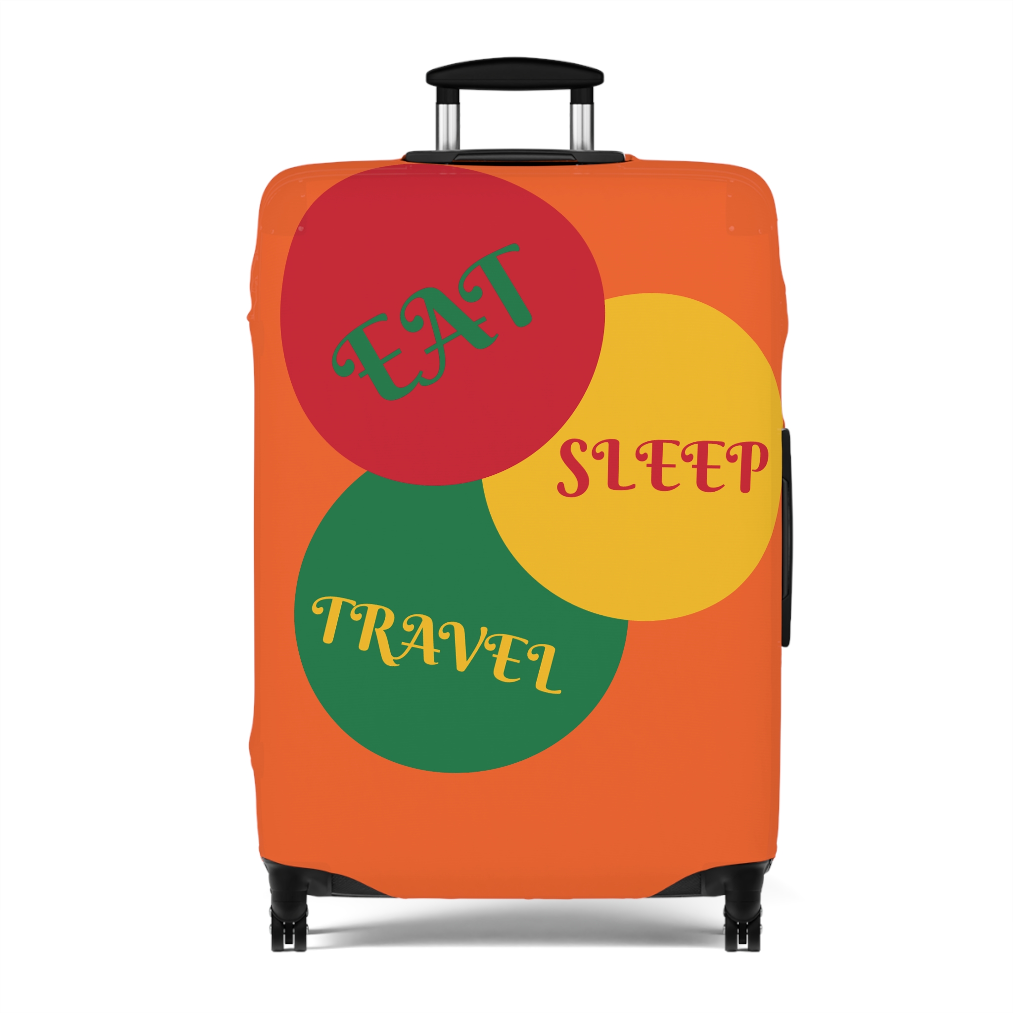 Retro Traffic Light Luggage Cover | Colorful Stripes Suitcase Sleeve - Image 9